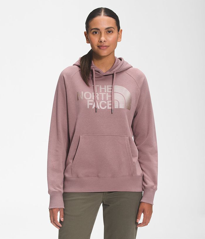 The North Face Hoodie Luxe Half Dome Pullover Light Purple - Womens - Thailand HUYIL-9570